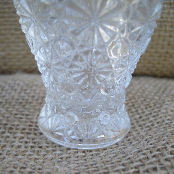 Vintage LE Smith Glass Button & Daisy Toothpick Holder - Picture 9 of 15